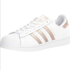 Adidas rose gold sneakers